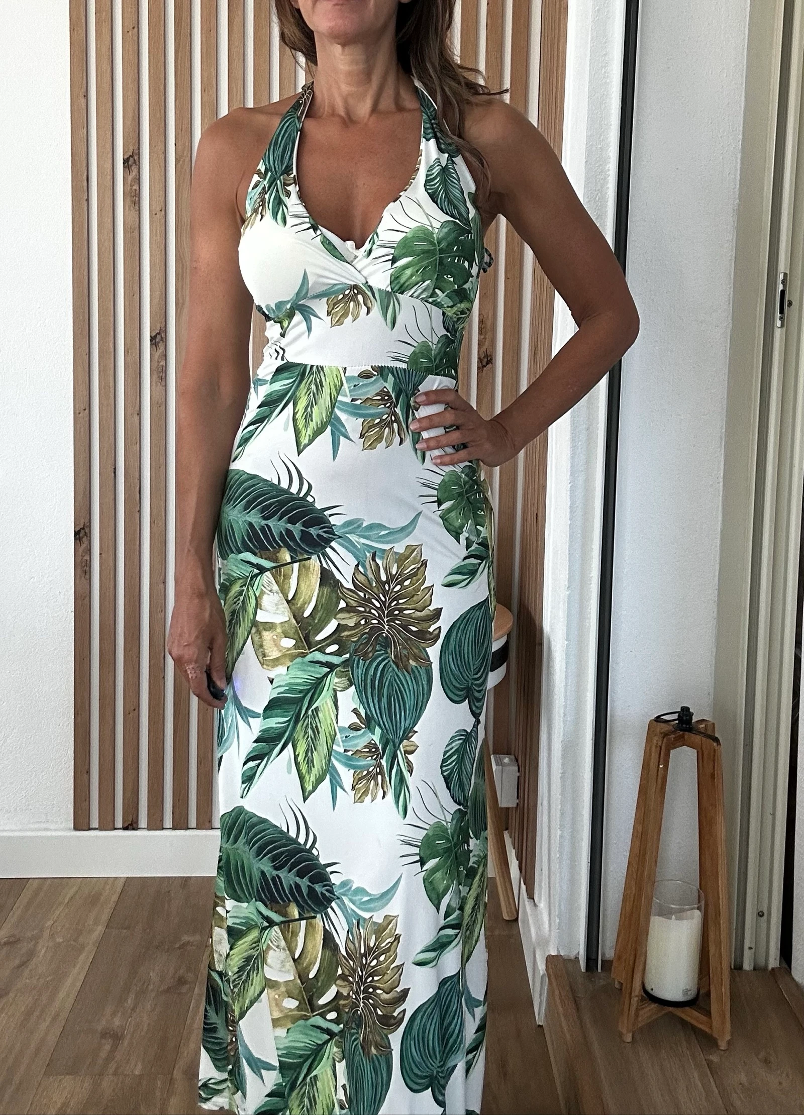 Vestido longo Made in Italy – Estampa tropical – Tamanho único S/M 🌿 – photo 9